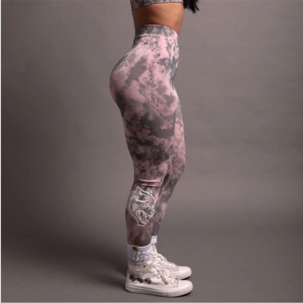 Darc Sport Big Wolf Loyalty Everson Seamless Leggings In Pale Moonlight Marble